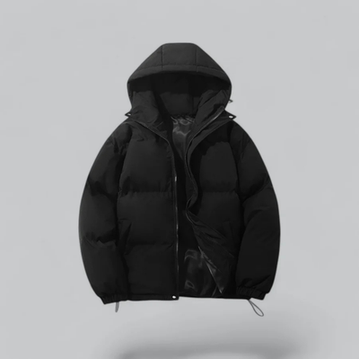 Unisex buffer short hood jacket | zipper