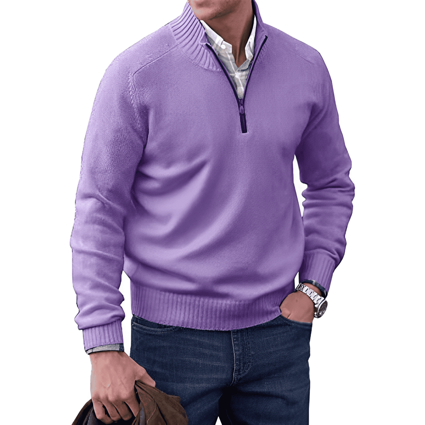 Andrew | Men’s Quarter-Zip Knit Pullover