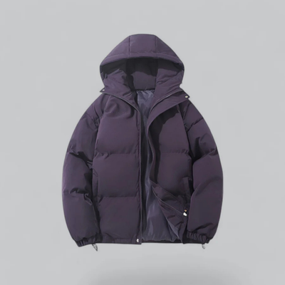 Unisex buffer short hood jacket | zipper