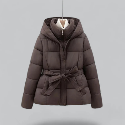 Women Winter Bell Belt hood jacket | Short
