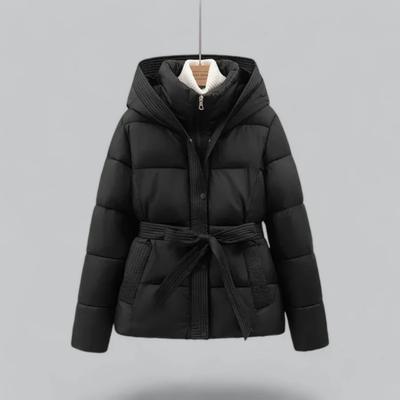Women Winter Bell Belt hood jacket | Short