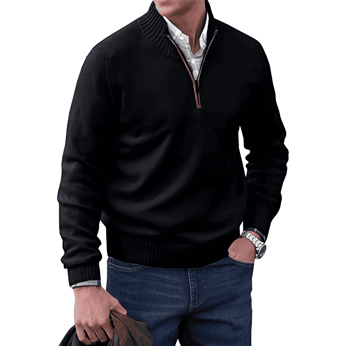 Andrew | Men’s Quarter-Zip Knit Pullover
