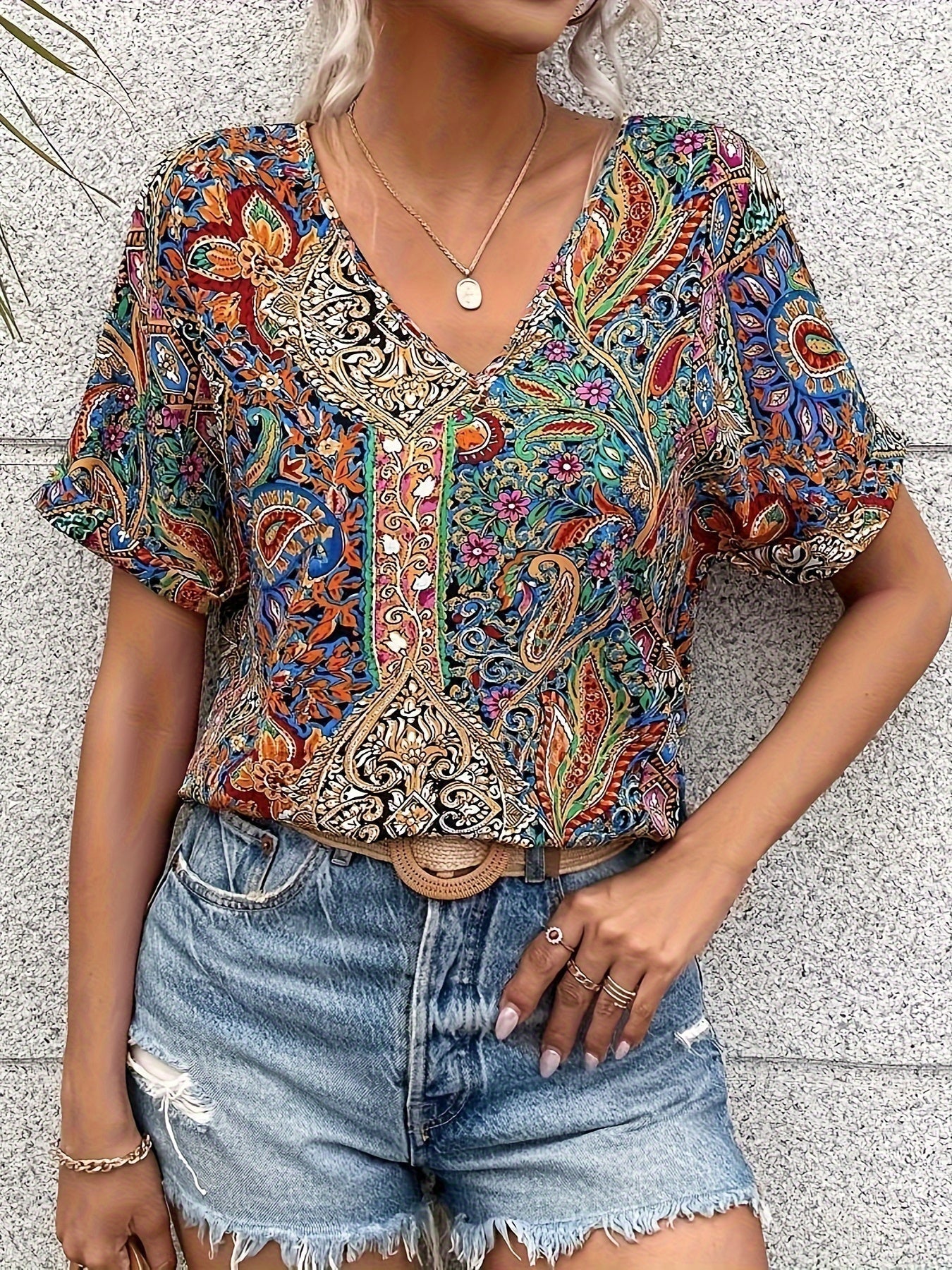 Sara | Moonlit V-Neck Top