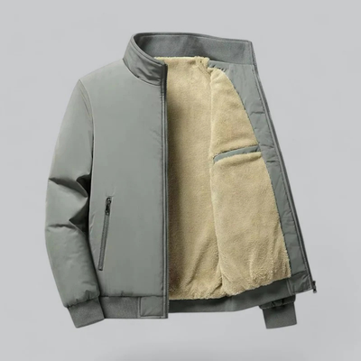 Men's warm winter zipper jacket | Long -sleeved