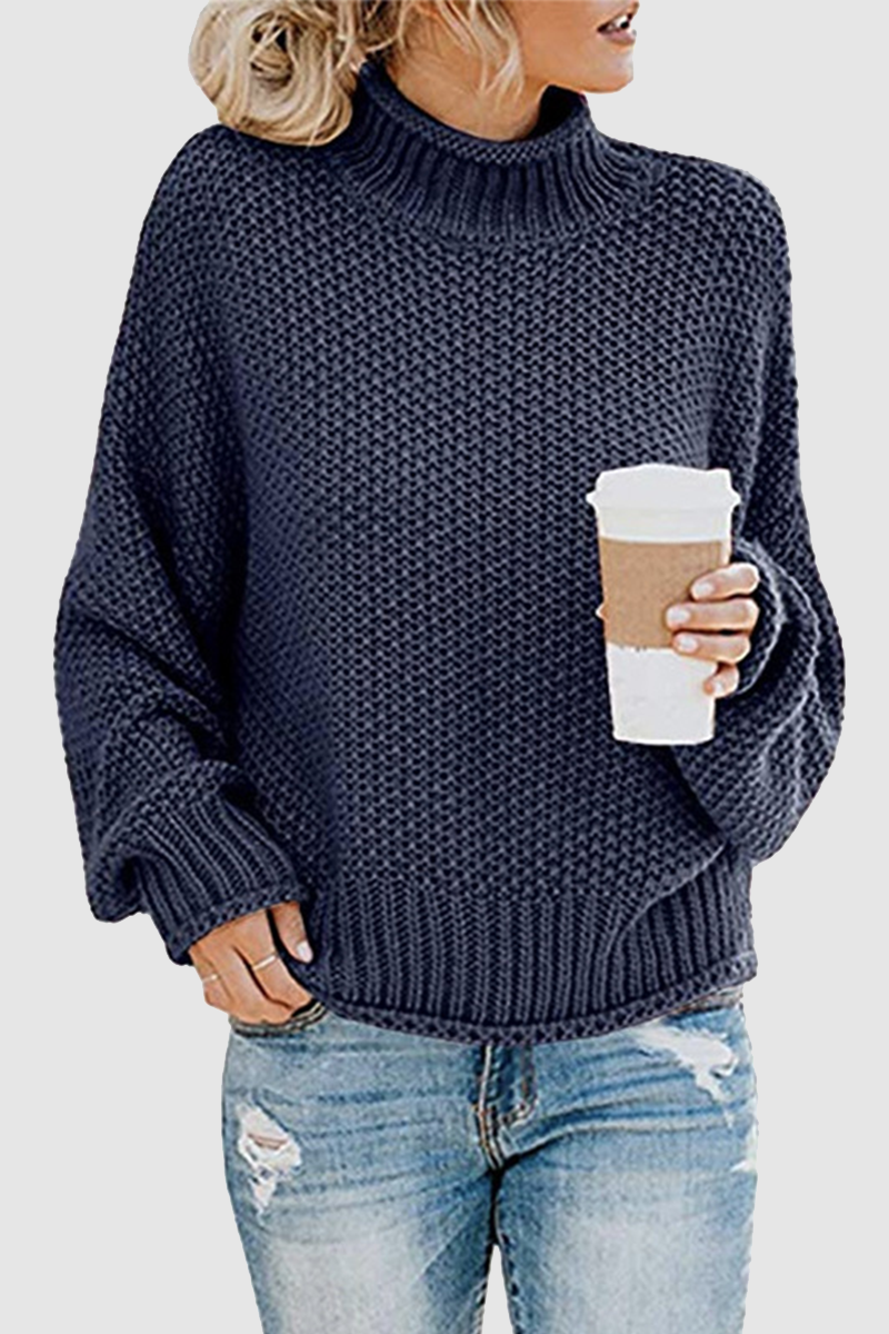Sweater with collar and unique patchwork for women