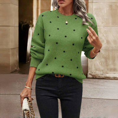 Lilah | Polka Dot Knitted Sweater