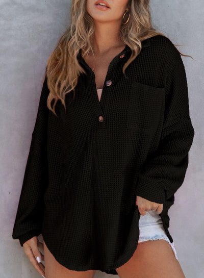 Luisa | Chic Waffle Top