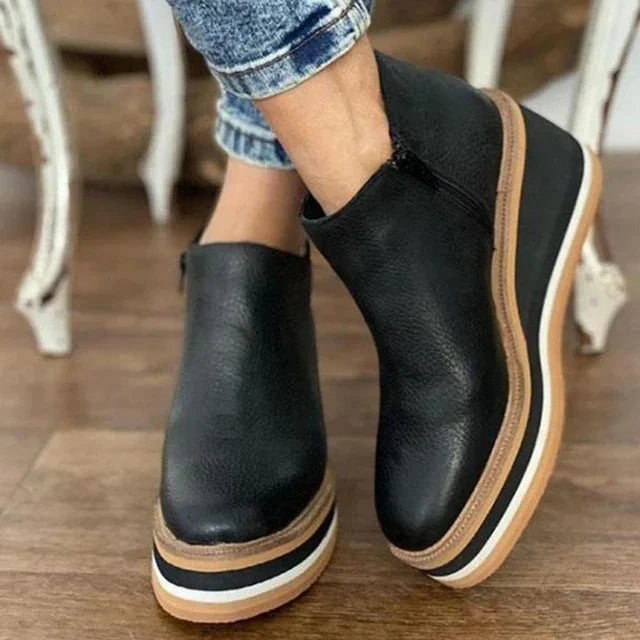 Emilia™ | Stylish Wedge Ankle Boots