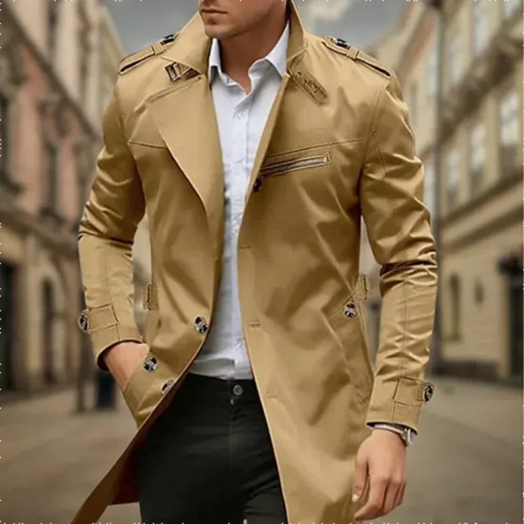 Cayseon | Men's two -row trench Water -repellent