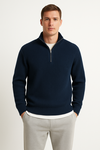 Stephen | Essential Quarter-Zip Knit Sweater