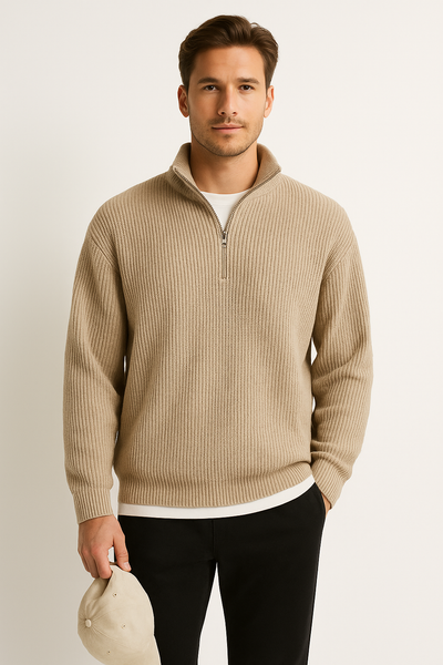 Stephen | Essential Quarter-Zip Knit Sweater