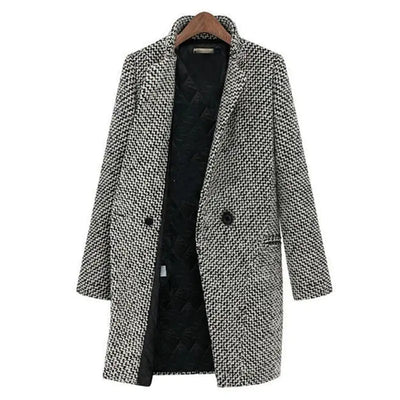 Delphine™ | Elegant Long Wool Coat
