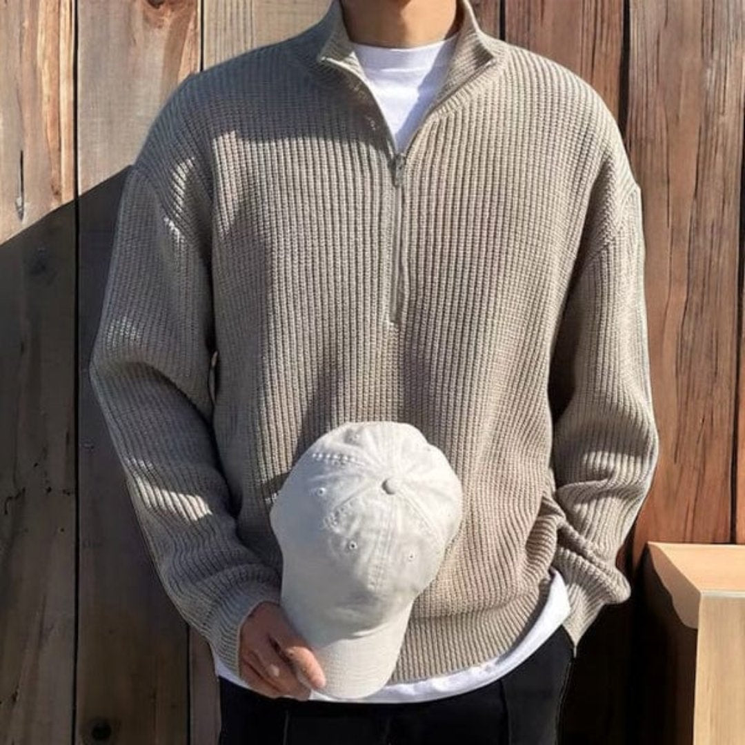 Stephen | Essential Quarter-Zip Knit Sweater