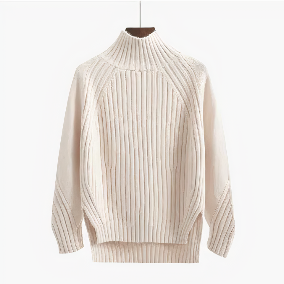 Lynette | Cozy Rib-Knit High Neck Sweater