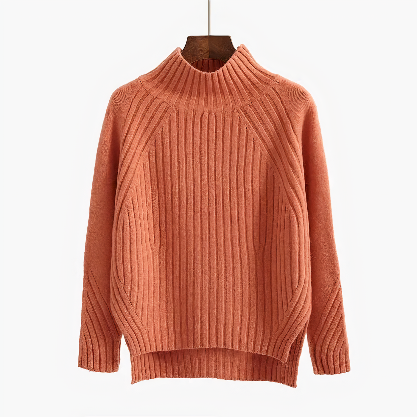 Lynette | Cozy Rib-Knit High Neck Sweater