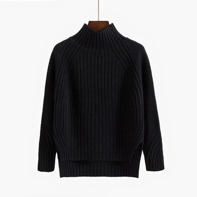 Lynette | Cozy Rib-Knit High Neck Sweater
