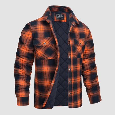 IAN | Thick Checkered Flannel Polo Shirt