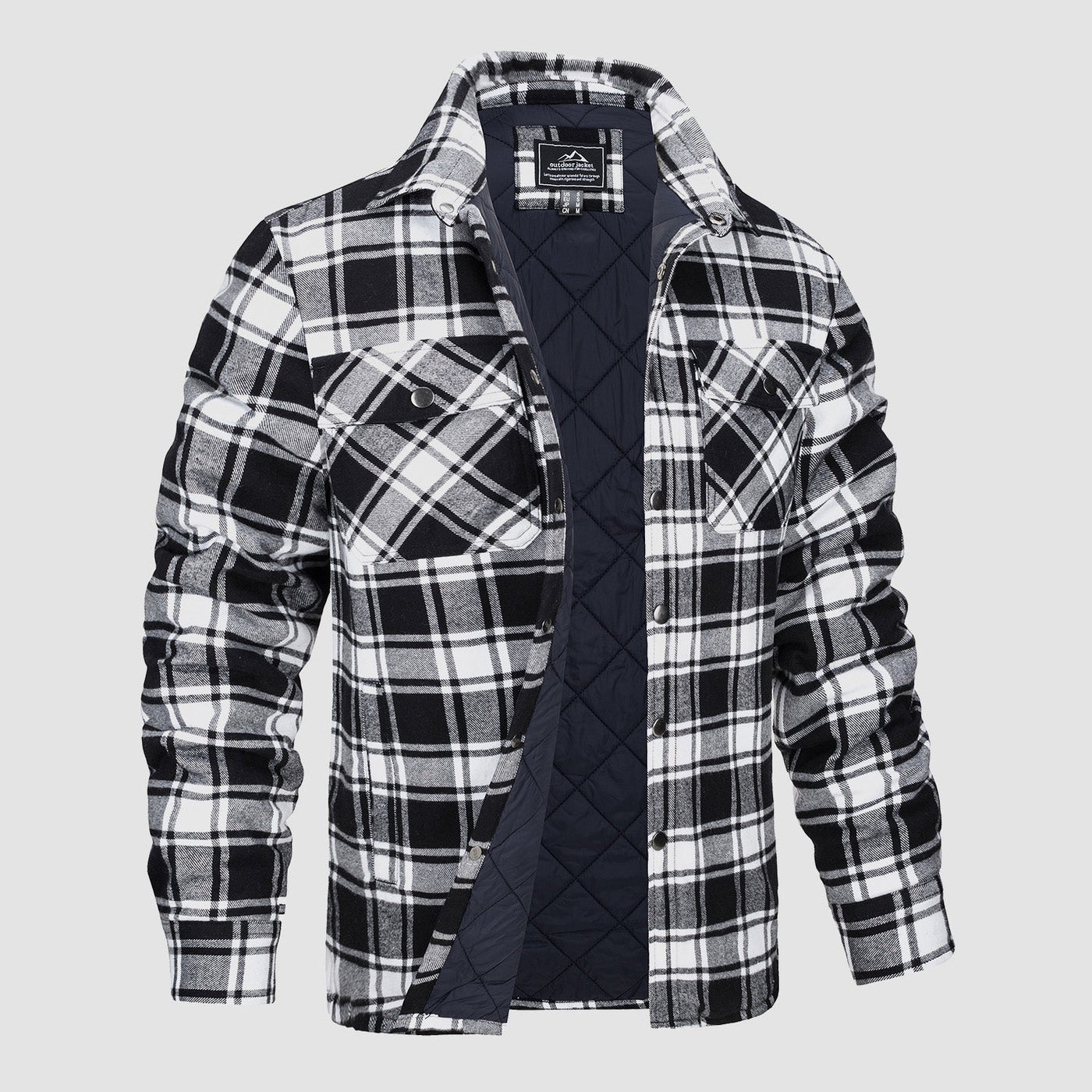 IAN | Thick Checkered Flannel Polo Shirt