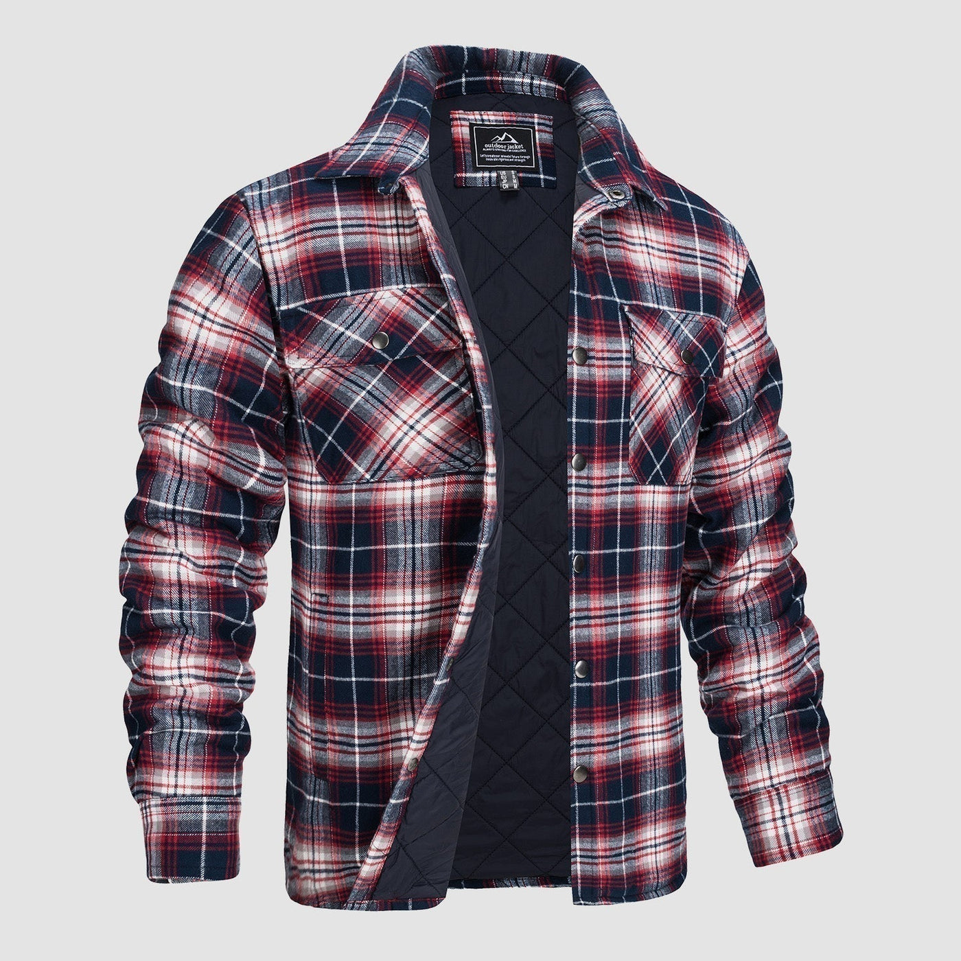 IAN | Thick Checkered Flannel Polo Shirt