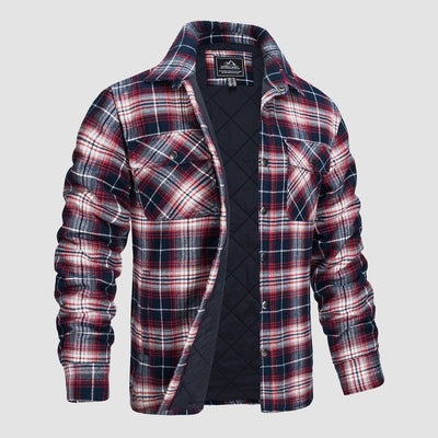 IAN | Thick Checkered Flannel Polo Shirt