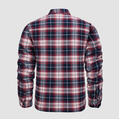 IAN | Thick Checkered Flannel Polo Shirt