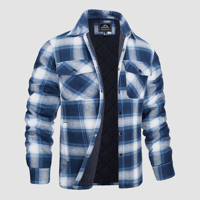 IAN | Thick Checkered Flannel Polo Shirt