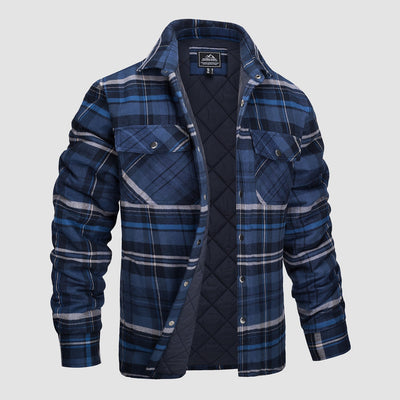IAN | Thick Checkered Flannel Polo Shirt