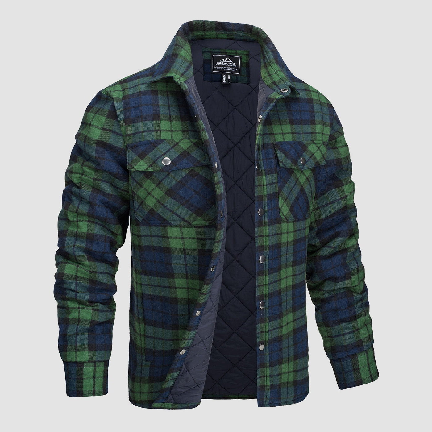 IAN | Thick Checkered Flannel Polo Shirt