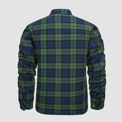 IAN | Thick Checkered Flannel Polo Shirt