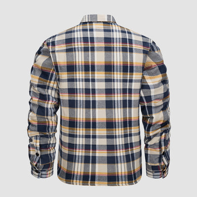 IAN | Thick Checkered Flannel Polo Shirt