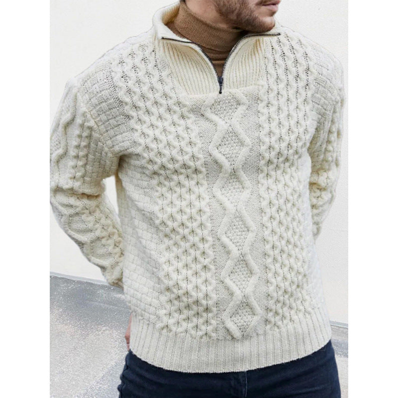 Kevin | Mountain Weave Half-Zip Sweater