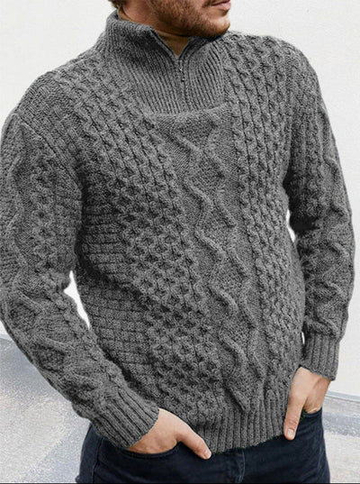 Kevin | Mountain Weave Half-Zip Sweater