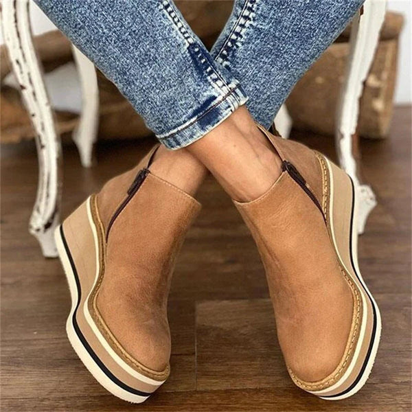 Emilia™ | Stylish Wedge Ankle Boots