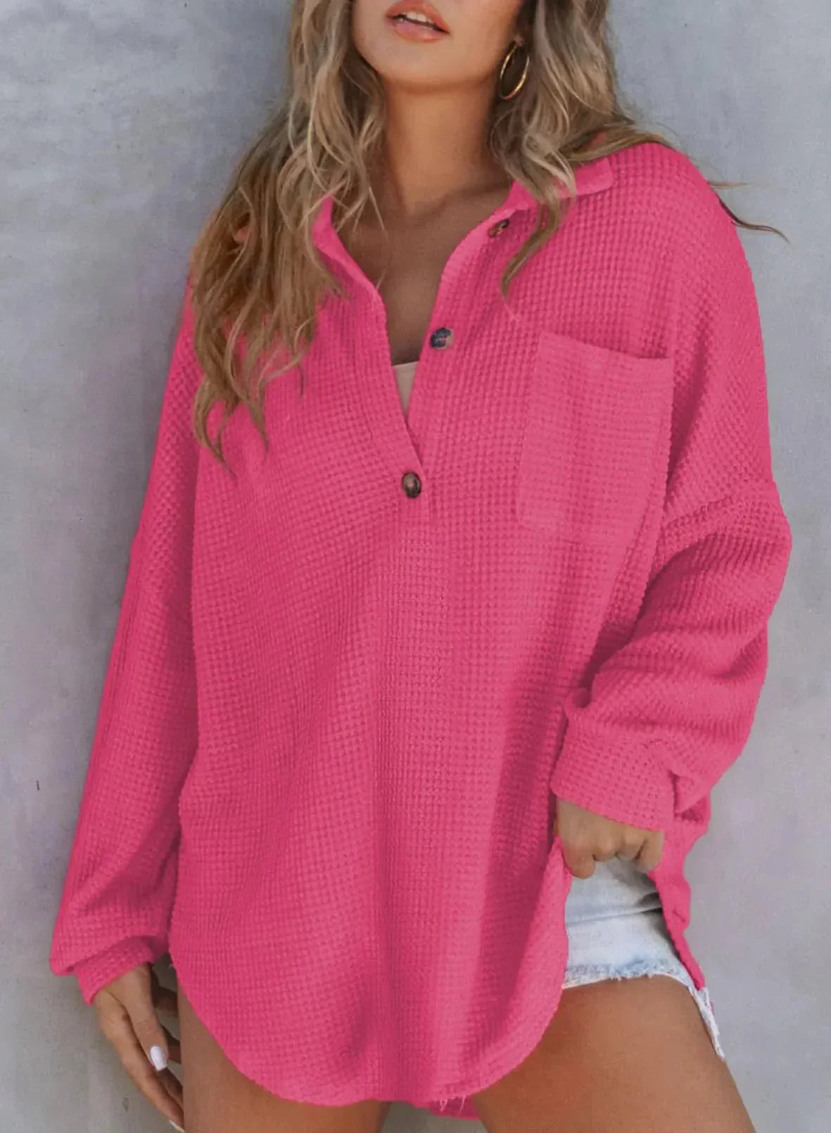 Luisa | Chic Waffle Top