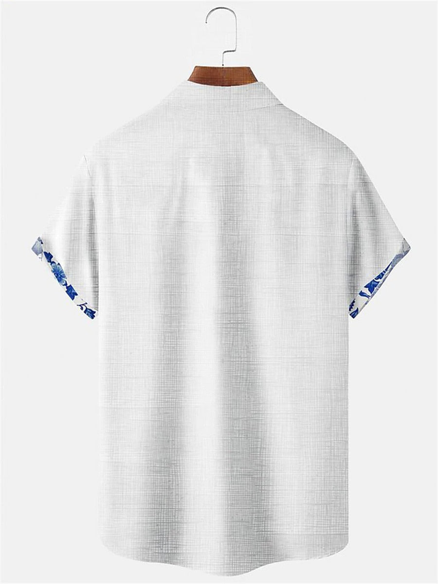Luis | Tropical Breeze Trimmed Button-Up Shirt
