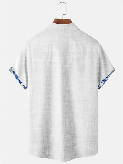 Luis | Tropical Breeze Trimmed Button-Up Shirt