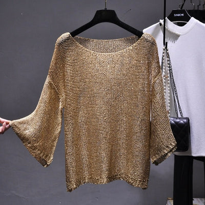 Glamorous sequin sweater for winter fashion