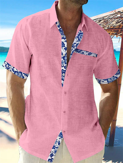 Luis | Tropical Breeze Trimmed Button-Up Shirt
