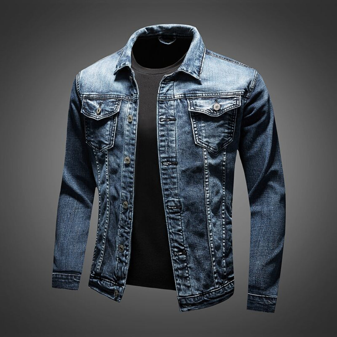 Men's button down the long -sleeved jacket | Convenient