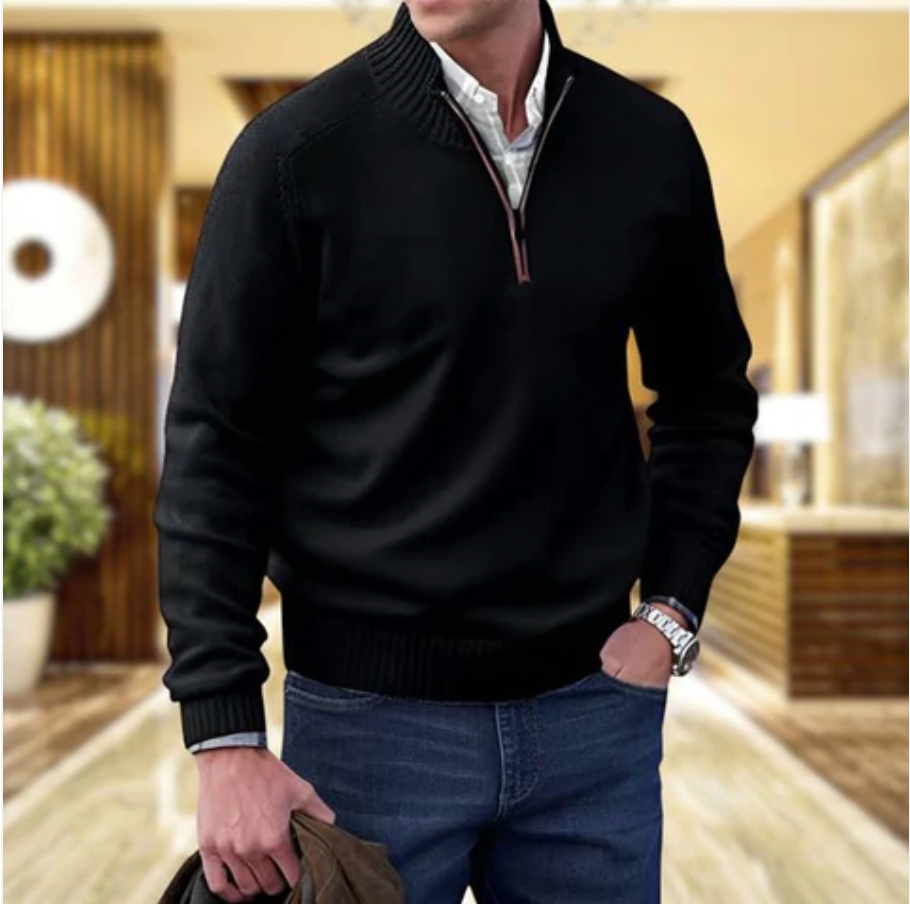 Andrew | Men’s Quarter-Zip Knit Pullover