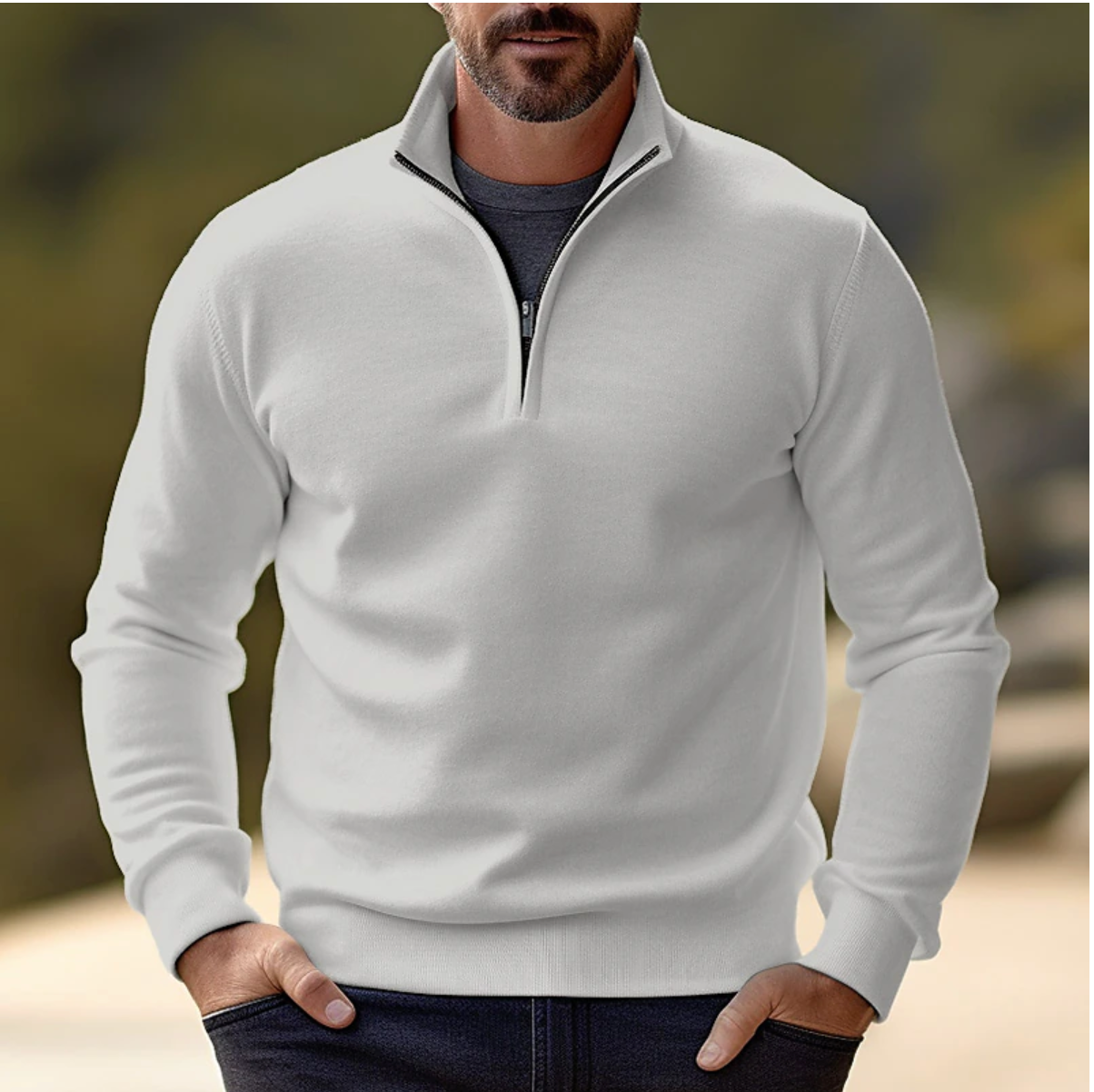 Casual Half-Zip Sweater | Soft Knit, Breathable, Ideal for Layering