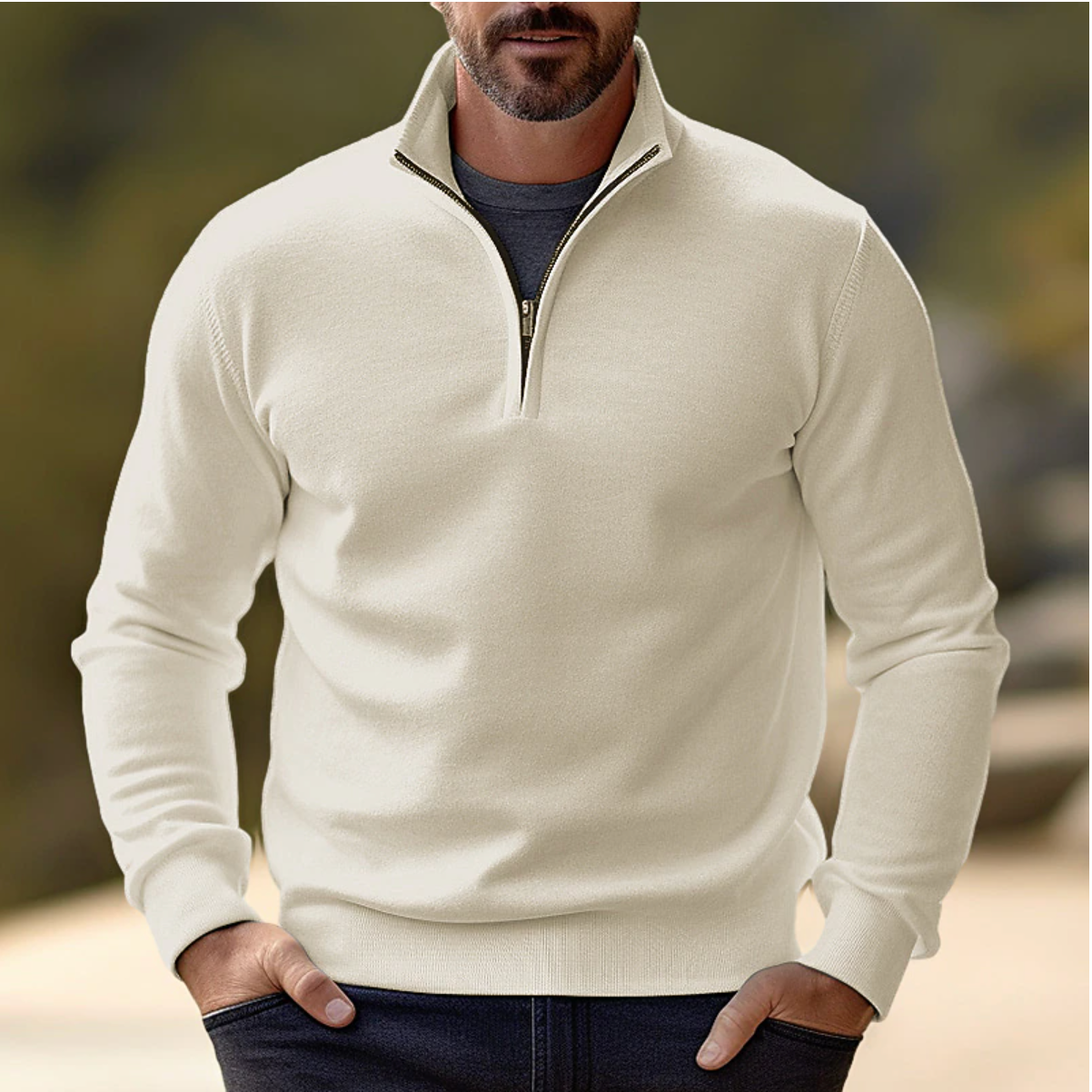 Casual Half-Zip Sweater | Soft Knit, Breathable, Ideal for Layering