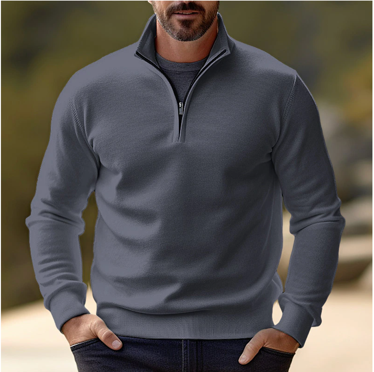 Casual Half-Zip Sweater | Soft Knit, Breathable, Ideal for Layering
