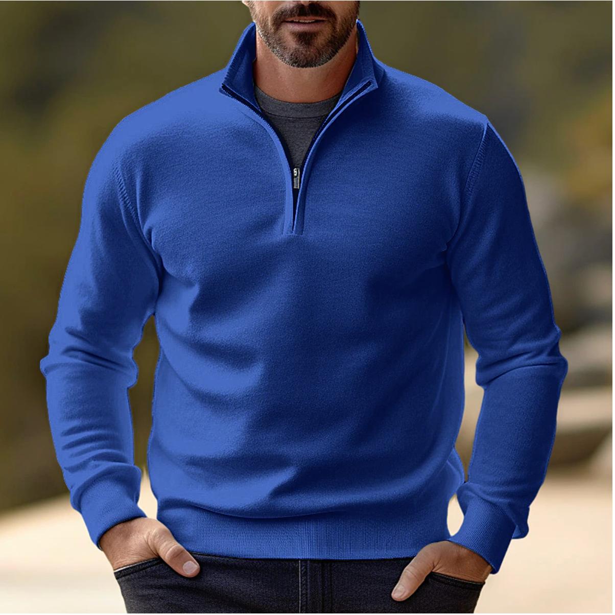 Casual Half-Zip Sweater | Soft Knit, Breathable, Ideal for Layering