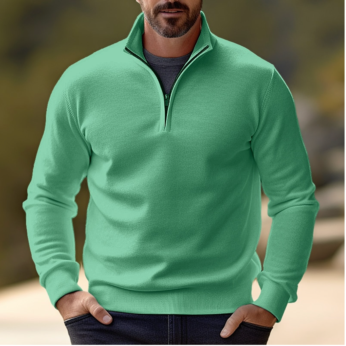 Casual Half-Zip Sweater | Soft Knit, Breathable, Ideal for Layering