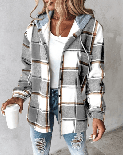 Lorenza | Checkered Hooded Top