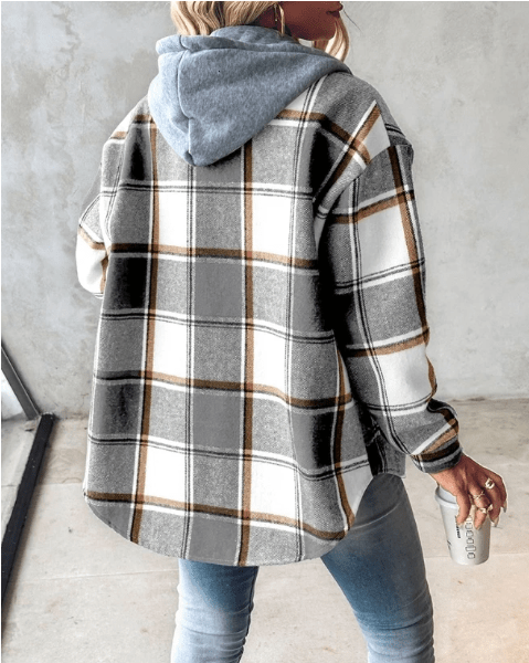 Lorenza | Checkered Hooded Top