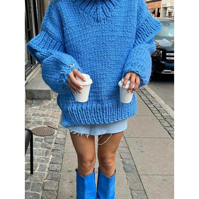 Erenabaji | Ladies oversized knit sweater | Warmth