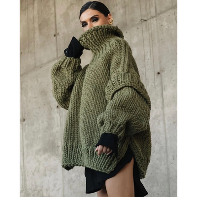 Erenabaji | Ladies oversized knit sweater | Warmth