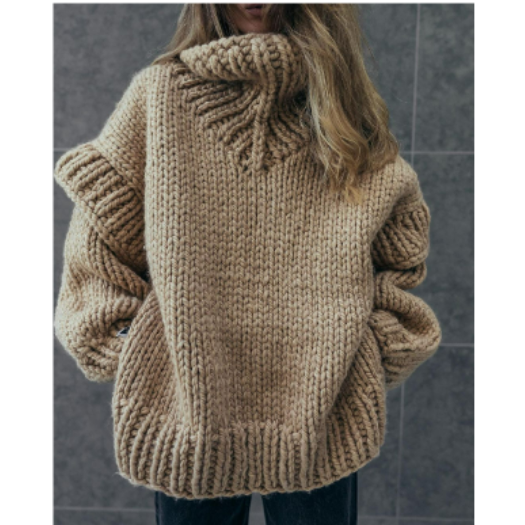 Erenabaji | Ladies oversized knit sweater | Warmth
